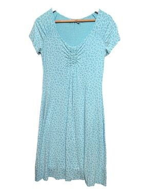 Fresh Produce Light Blue Floral Print Short Sleeve Dress S